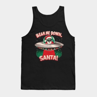 Beam Me Down Santa Alien Claus Christmas Tank Top